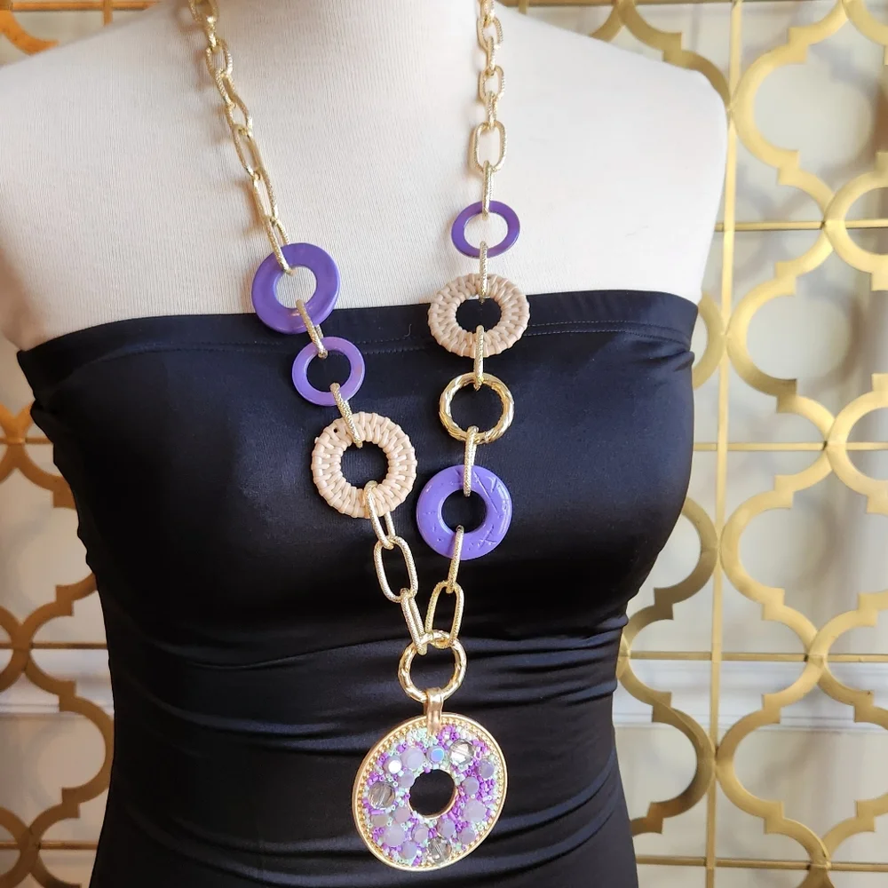 Pleasantly Peach, Tan, Gold & Brown Chain Necklace - Picture 16 of 16